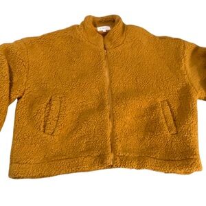 Wishlist Teddy Bear Women Muster Jacket Oversized Size Small/Medium Zipper.